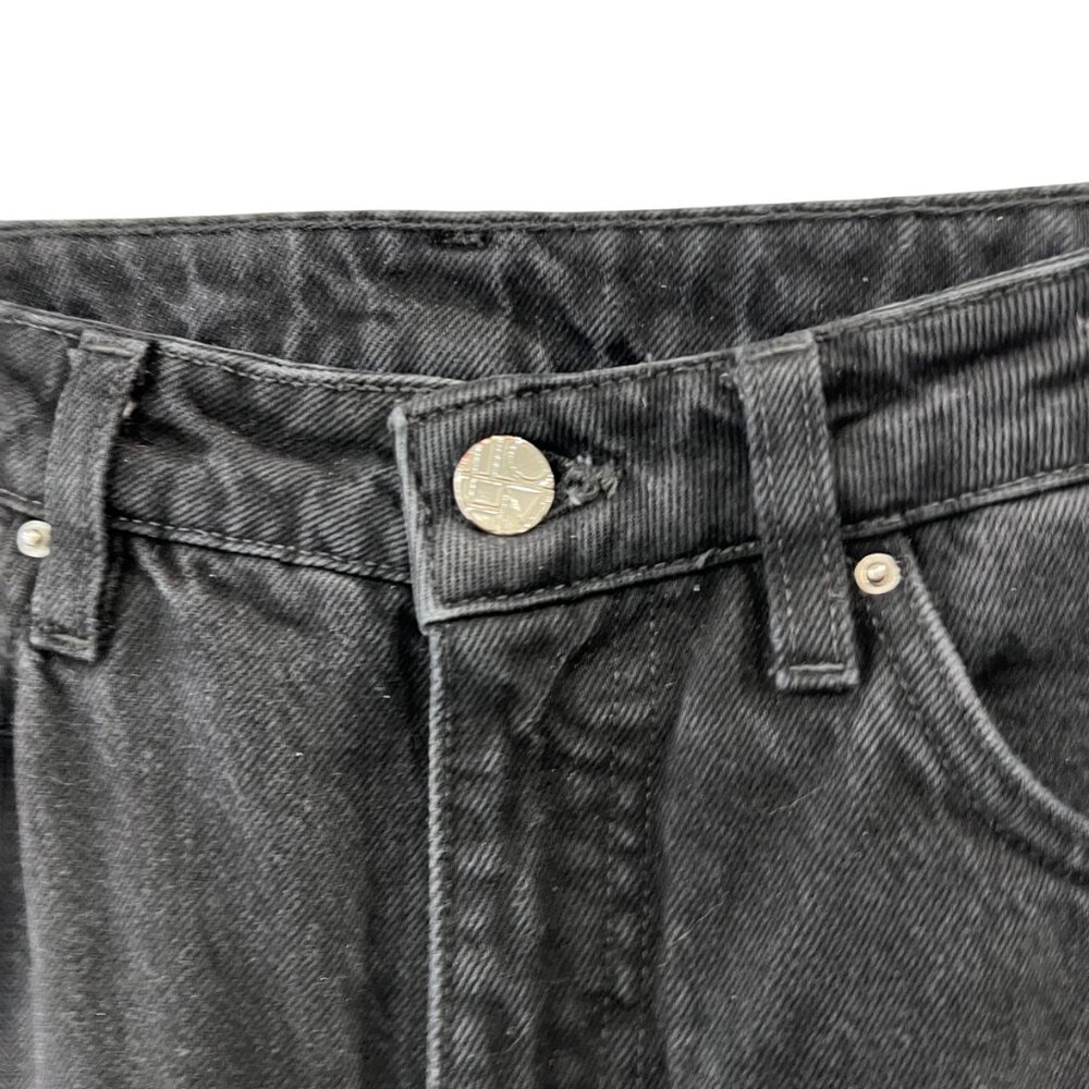 $330 Toteme Black Denim Barrel Leg High Rise Pants size 28/32 - Picture 3 of 6